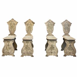Set of painted stools